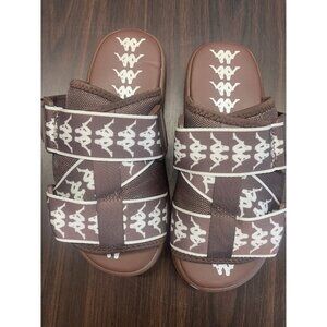 Kappa Women 35/9 US Logo Slide Sandal Adjustable Strap Hook & Loop Closure